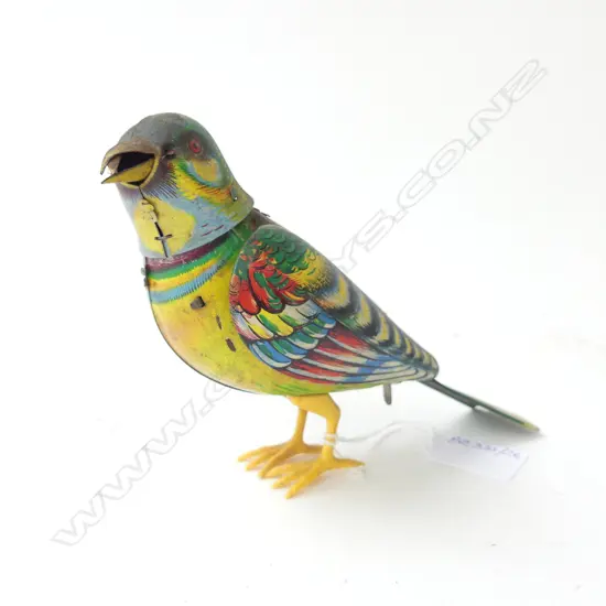 VINTAGE GERMAN METAL BIRD TOY H.120mm