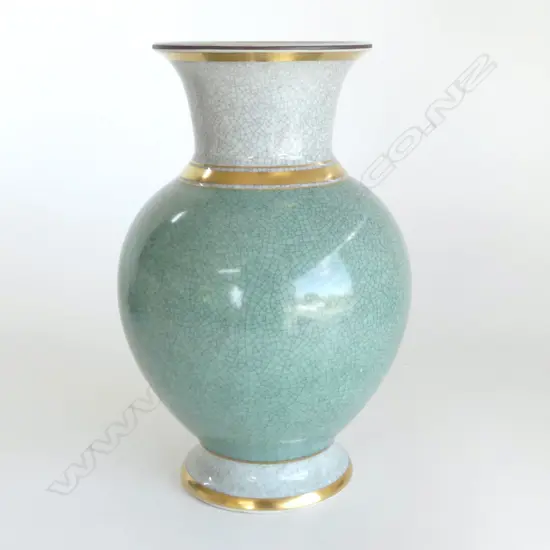 ROYAL COPENHAGEN THORKILD OLSEN CELADON CRACKLE GLAZE VASE H.235mm