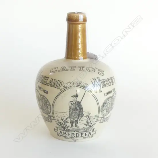 CATTO'S STONEWARE WHISKEY FLAGON