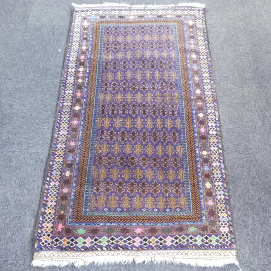 HAND KNOTTED ALL WOOL RUG 1700x950mm