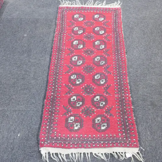 SMALL HAND KNOTTED WOOL PILE RUG 1500x600mm