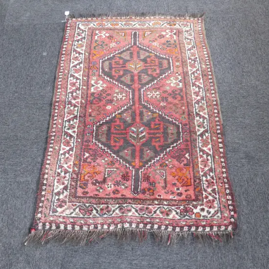 HAND KNOTTED ALL WOOL RUG 1250x830mm