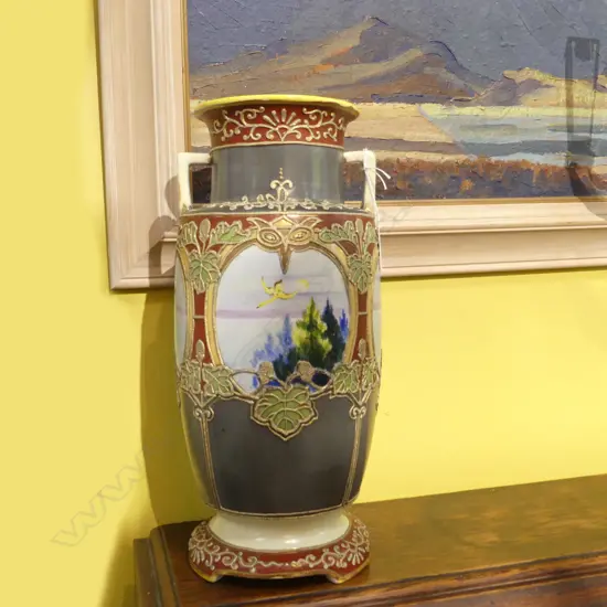 JAPANESE SATSUMA VASE H.340mm