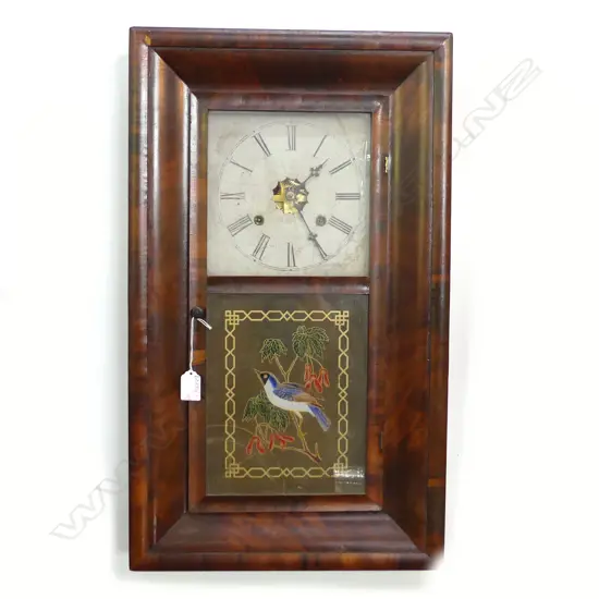 19thC ANSONIA WALL CLOCK 650x385mm