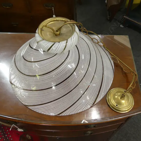 LG 1970s MURANO ART GLASS LIGHT SHADE 480mm dia.