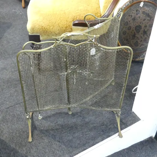 2 BRASS FIRE SCREENS H.600mm