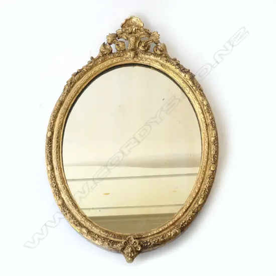 GILT FRAMED OVAL MIRROR 550x350mm