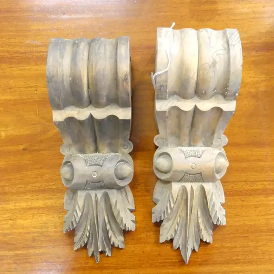 PR CARVED WOODEN CORBELLS H.380mm
