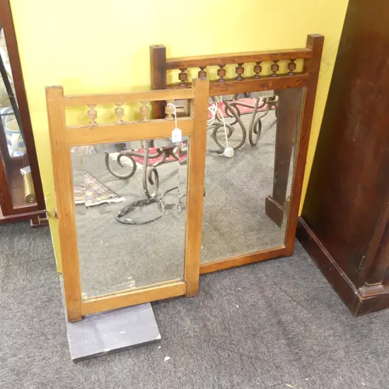 2 EDWARDIAN MIRRORS 650x385mm, 720x460mm