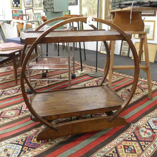 DECO OAK TEA TROLLEY 670x410x725mm