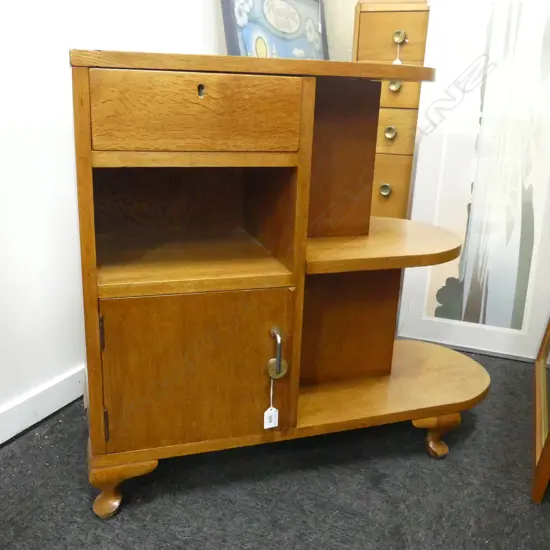 DECO OAK BOOKSHELF CABINET 800x310x715mm