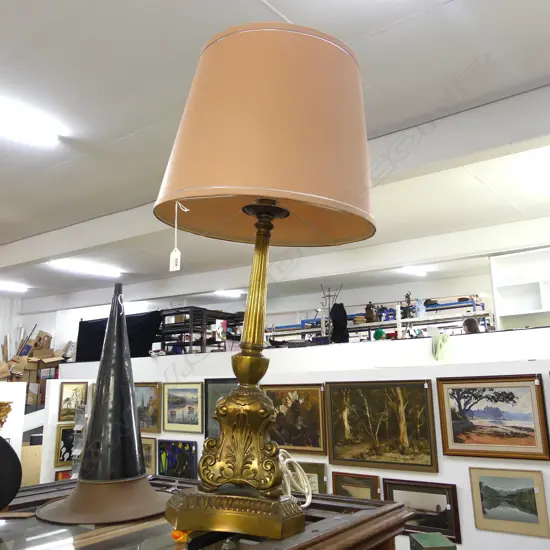 RETRO GILDED METAL LAMP H.830mm