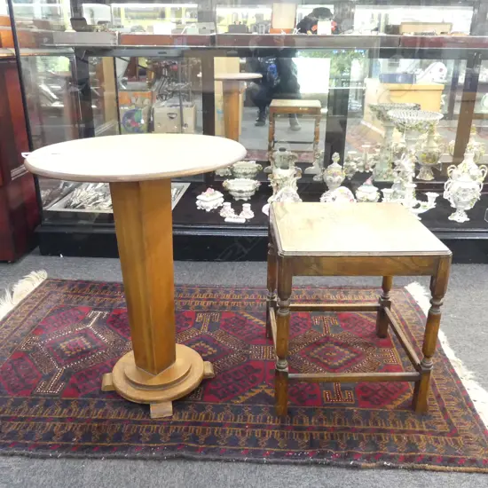 2 DECO SIDE TABLES H.585mm, 460mm dia