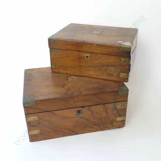 2 ANTIQUE WRITING SLOPES W.350, 300mm faults