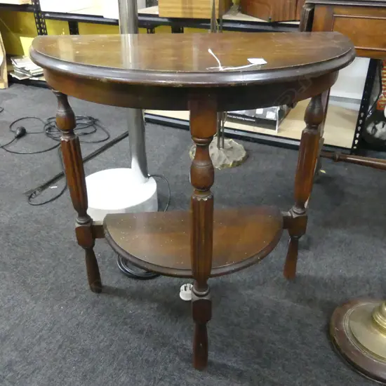 OAK DEMI LUNE TABLE 660x330x695mm