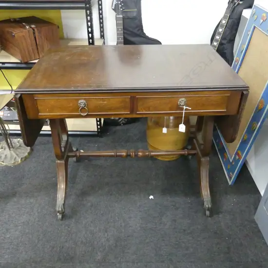 MAHOGANY DROPSIDE SIDETABLE L900MM