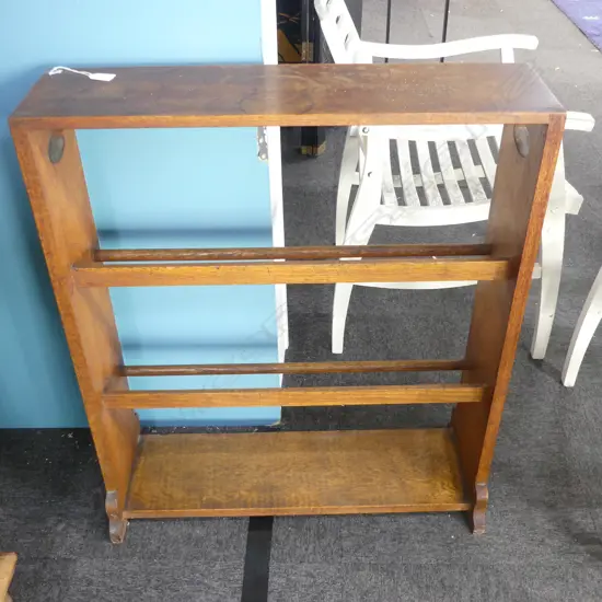 EARLY 20thC OAK SHOE SHELVES 720x280x840mm