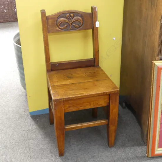 EARLY 20thC OAK CHAIR