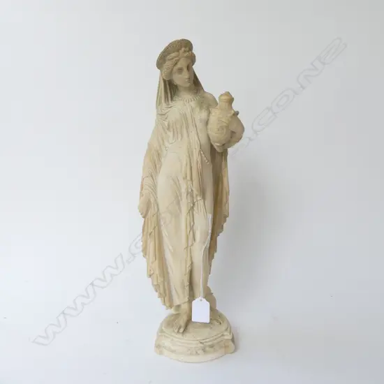 ANTIQUE 20thC PLASTER CLASSICAL FIGURE 'PANDORA' AFTER J. PRADIER PARIS H.425mm...
