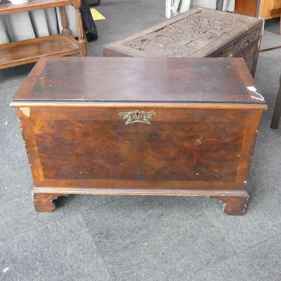 EARLY 20thC GEORGIAN STYLE BLANKET BOX 945x420x575mm