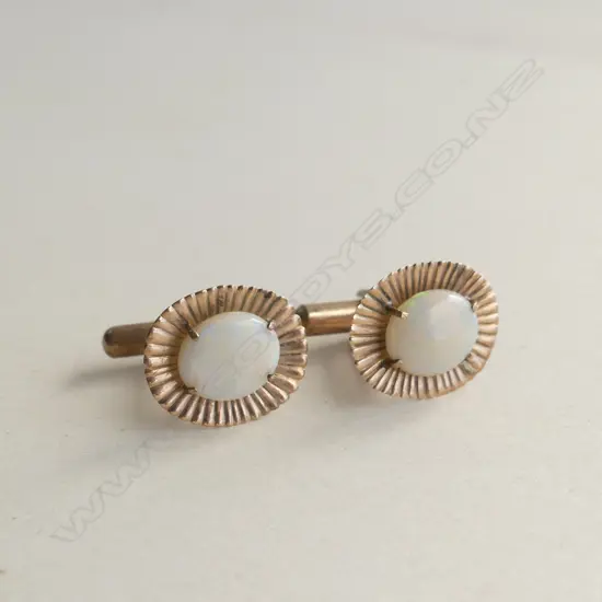 ROLLED GOLD & OPAL CUFFLINKS (20948)