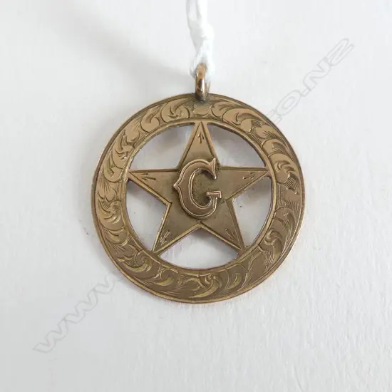 9ct GOLD early 20thC MASONIC? FOB 3.8gms