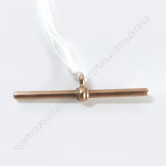 c1900 9ct ROSE GOLD T-BAR from fob chain 2.8gms