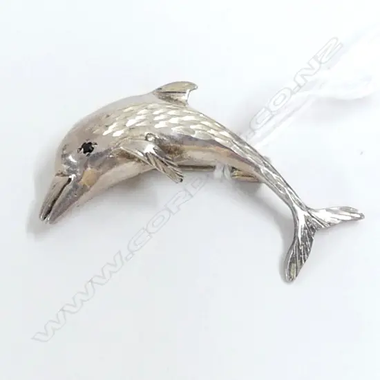 SILVER DOLPHIN BROOCH
