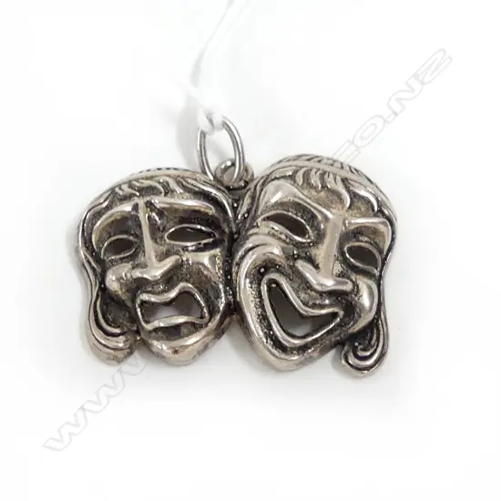 SILVER THEATRE MASK PENDANT