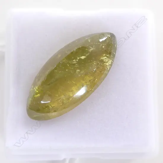 TOURMALINE CABOCHON LIGHT GREEN COULOR NAVETTE SHAPE 10MMBY18MM 9.91CT