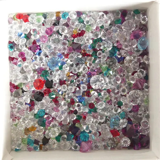 SMALL BOX OF SWAROVSKI CRYSTALS