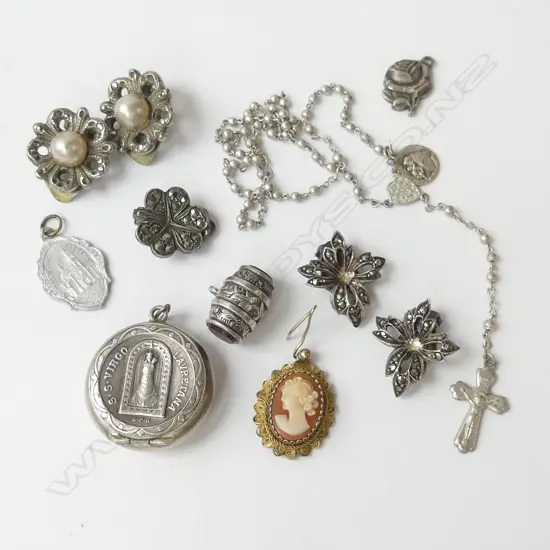 FOB SEAL, MARCASITE EARRINGS ETC