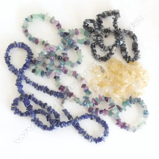 4 GEMSTONE NECKLACES