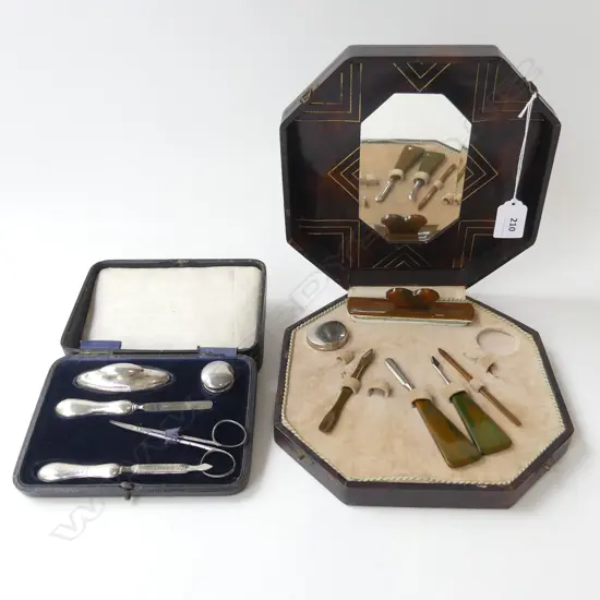 2 MANICURE SETS - STG & OCTAGONAL DECO (INCOMPLETE)