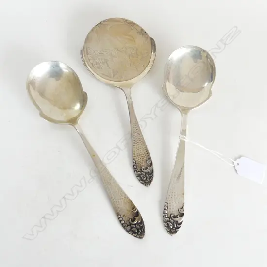 3 800 SILVER SERVING SPOONS 280gms *NOW BZ656-1*