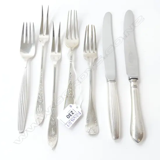 8 PCES ASST. SILVER CUTLERY 204gms