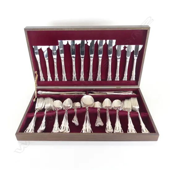 12 place setting CANTEEN OF SILVER PLATE CUTLERY BY STIRLING & PRIDE