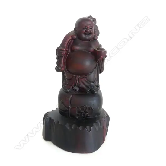 CARVED WOODEN ORIENTAL FIGURE H.200mm