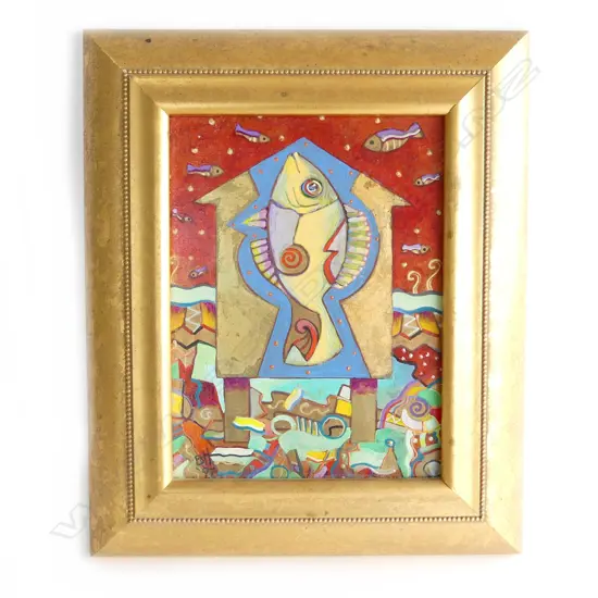 BEVLEA HOWARD ACRYLIC 'FISH' 200 x 150mm