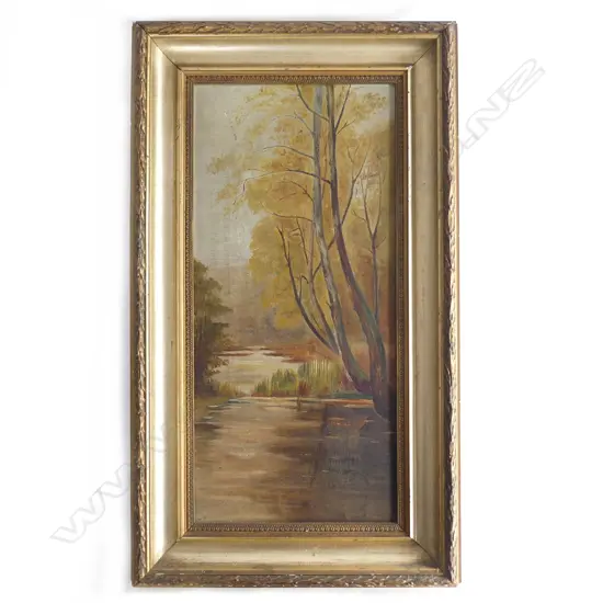 EARLY 20thC LANDSCAPE 470x215mm, INSCRIBED VERSO: A. Y. HUMPHRIES 1910 GRANVILLE COLLEGE