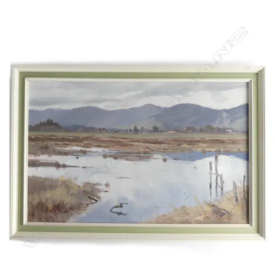 ASTON GREATHEAD OIL on board 'MAORI POINT' signed & dated '79.340 x 530mm