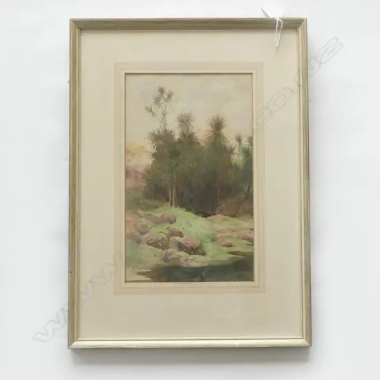 FRANK H. WRIGHT (1860-1923) NZ BUSH WC 315x190mm