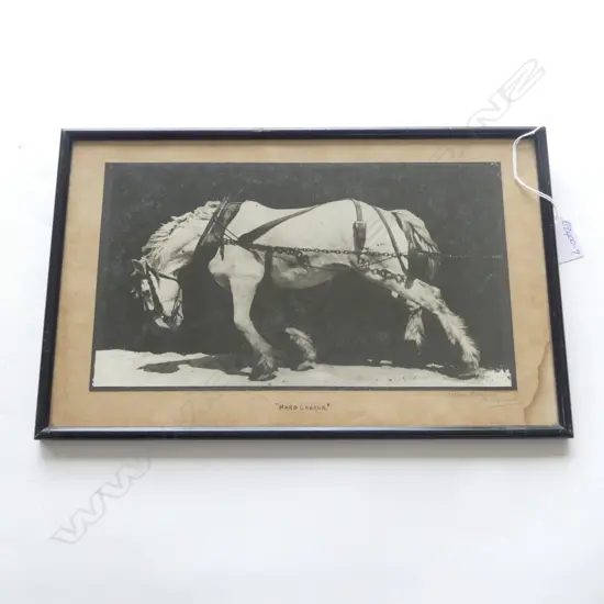 VINTAGE PHOTOGRAPHIC PRINT 'HARD LABOUR' SIGNED NELSON STEDMAN AUCKLAND 165 X 290mm
