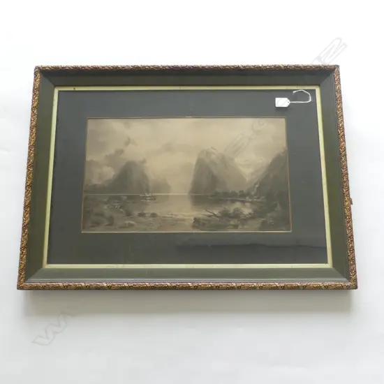 JAMES PEELE, MILFORD SOUND & MITRE PEAK, PRINT 1894 285 X 495mm