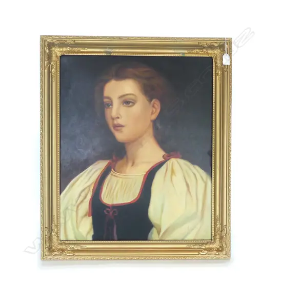 LG SIGNED ANTIQUE STYLE PORTRAIT, PEASANT WOMAN, OIL ON CANVAS BOARD 600x495mm