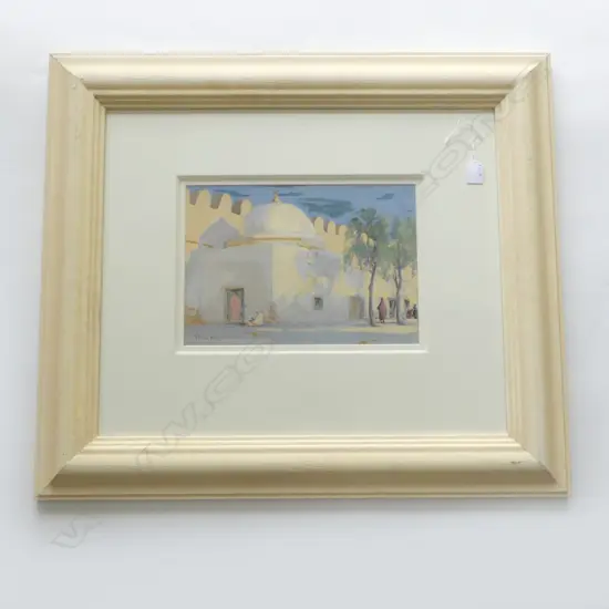 KITTY ARINI VANE 'EVENING LIGHT ON THE MARABON KAIRAVAN' ACRYLIC signed. Entitled verso 240 x 340mm