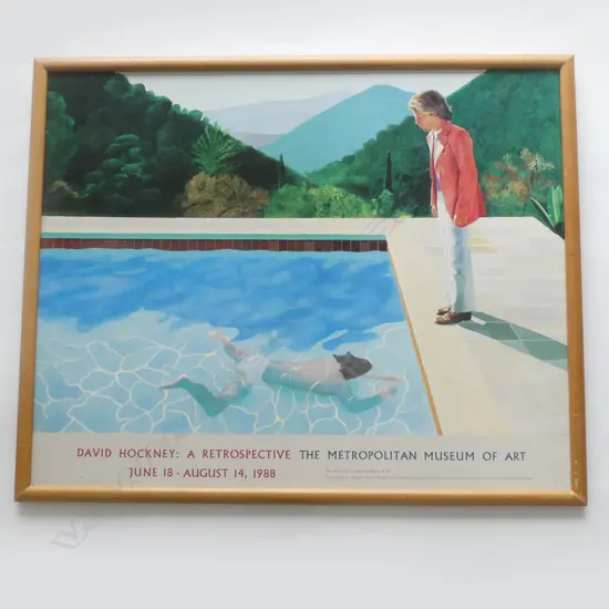 DAVID HOCKNEY POSTER 1988 RETROSPECTIVE METROPOLITAN MUSEUM OF ART 725 X 920mm