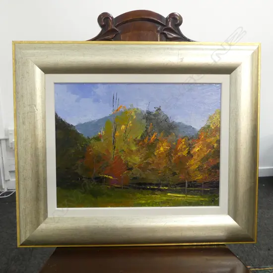 ROSS WHITLOCK 'BRANFORD PARK AUTUMN NELSON' OIL ON BOARD '13 225x295mm