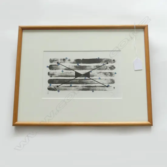TON SLITS, ABSTRACT PRINT, SIGNED & DATED 12/30 150x240mm