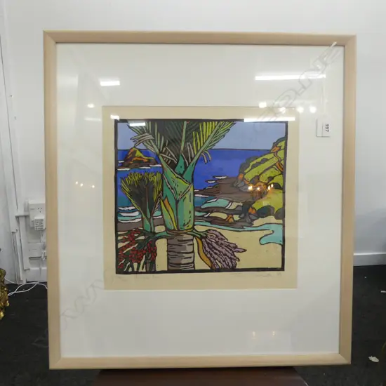 TOM BURNETT 'PARADISE BAY' SCREEN PRINT '89 114/150 290x310mm